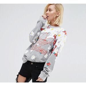 Pharrell Williams / Adidas Collab Floral Crewneck Sweatshirt 2XS Unisex